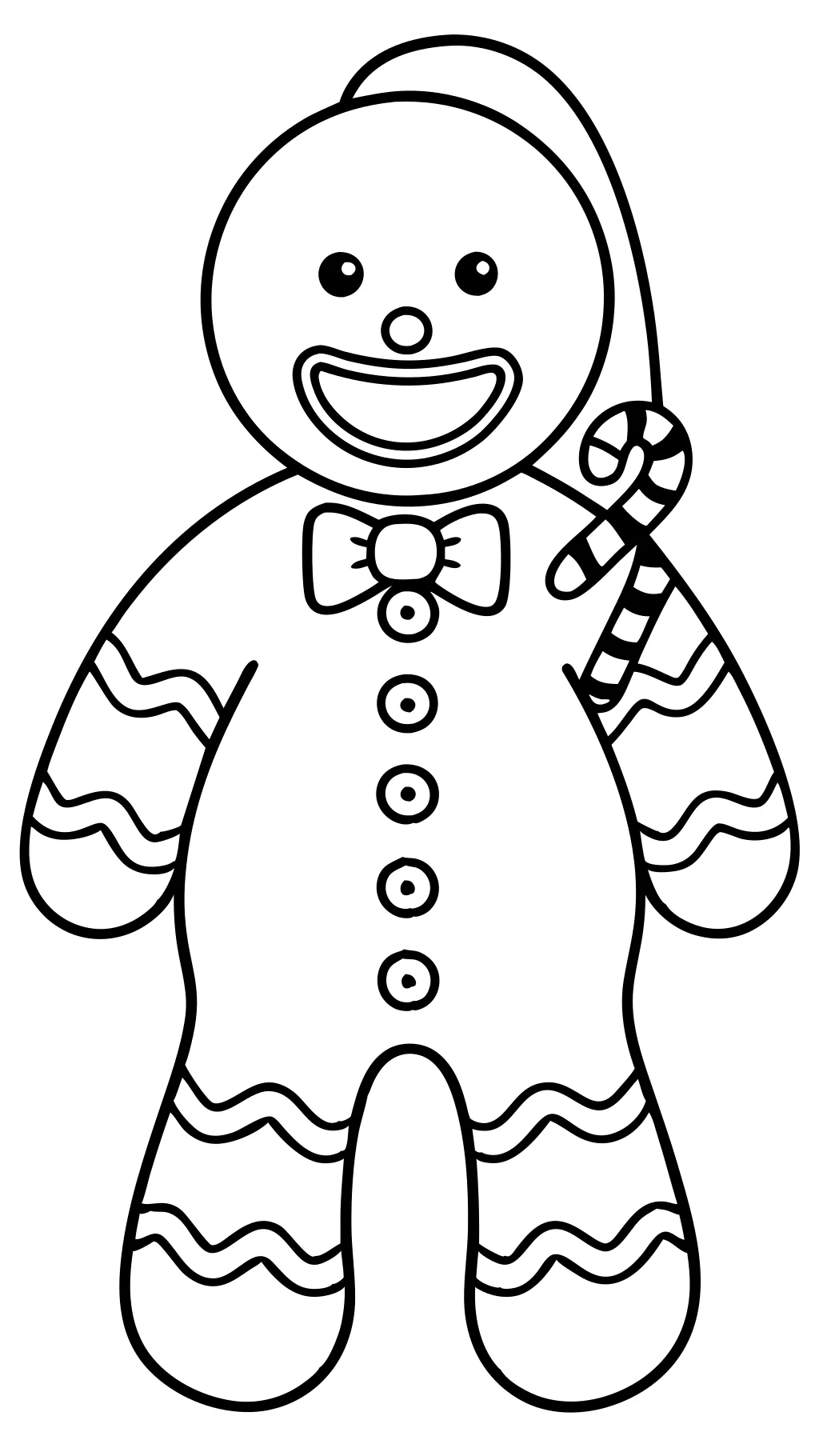 Página de color de Gingerbread Man